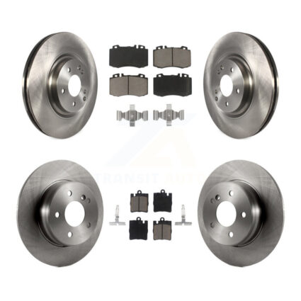 Front Rear Disc Brake Rotors And Ceramic Pads Kit For Mercedes-Benz C230 SLK350 C320 K8C-101267