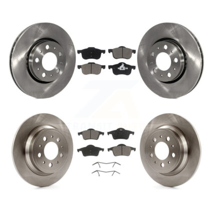 Front Rear Disc Brake Rotors And Ceramic Pads Kit For Volvo S60 XC70 V70 S80 K8C-101271