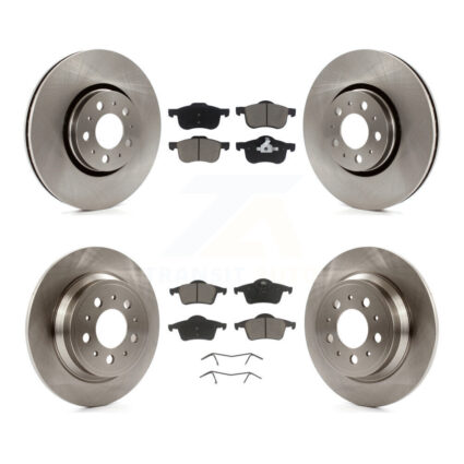 Front Rear Brake Rotor Ceramic Pad Kit For 2008 Volvo S60 With 316mm Diameter K8C-101273