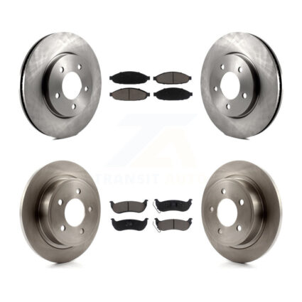 Front Rear Disc Brake Rotors And Ceramic Pads Kit For 2004-2008 Chrysler Pacifica K8C-101331