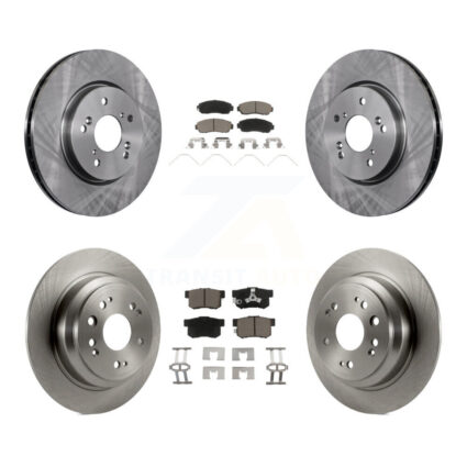 Front Rear Disc Brake Rotors And Ceramic Pads Kit For Honda Crosstour Accord K8C-101338