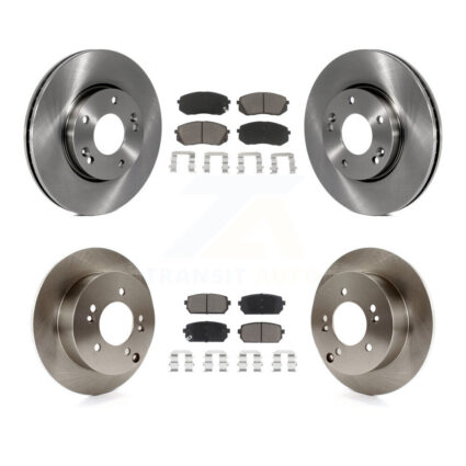 Front Rear Disc Brake Rotors And Ceramic Pads Kit For 2007-2009 Kia Rondo K8C-101343