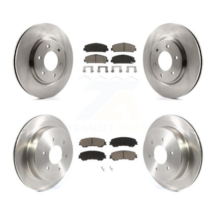 Front Rear Disc Brake Rotors And Ceramic Pads Kit For 2017-2023 Nissan TITAN K8C-101358