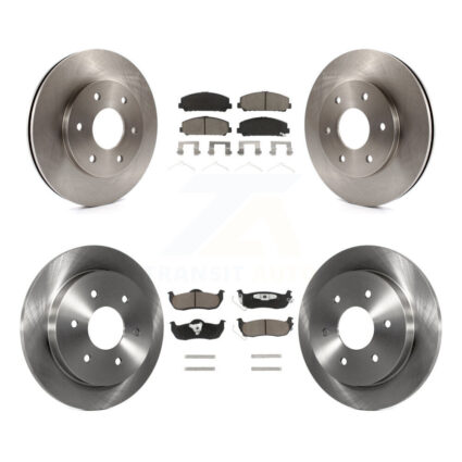 Front Rear Disc Brake Rotors And Ceramic Pads Kit For INFINITI QX56 K8C-101359
