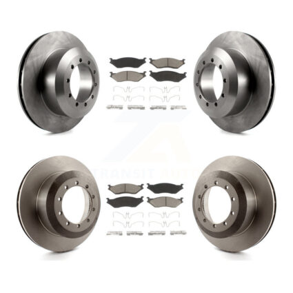 Front Rear Brake Rotors & Ceramic Pad Kit For Ford F-53 Motorhome Chassis F-59 Commercial K8C-101360