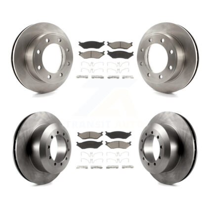 Front Rear Disc Brake Rotors And Ceramic Pads Kit For Ford F-450 Super Duty F-550 K8C-101361