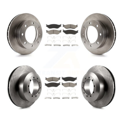 Front Rear Disc Brake Rotors And Ceramic Pads Kit For 1999 Ford F-450 Super Duty F-550 K8C-101362