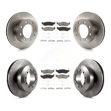 Front Rear Brake Rotors & Ceramic Pad Kit For Ford E-550 Super Duty F-450 F-550 Econoline K8C-101363
