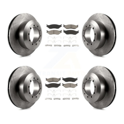 Front Rear Brake Rotors & Ceramic Pad Kit For Ford F-53 Motorhome Chassis F-59 Commercial K8C-101364