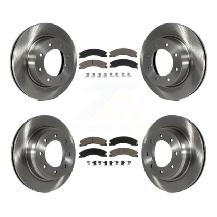 Front Rear Disc Brake Rotor And Ceramic Pad Kit For 2012-2021 Nissan NV2500 NV3500 NV1500 K8C-101571