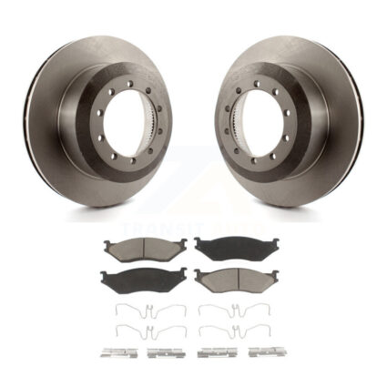 Rear Brake Rotor & Ceramic Pad Kit For Ford F-550 Super Duty F-450 F-53 Motorhome Chassis K8C-101651