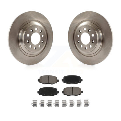 Rear Brake Rotor & Ceramic Pad Kit For 14-22 Jeep Cherokee With Dual Piston Front Caliper K8C-101784
