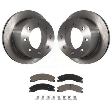 Rear Brake Rotor And Ceramic Pad Kit For 2011-2019 GMC Sierra 3500 HD Chevrolet Silverado K8C-101948