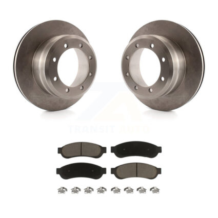 Rear Brake Rotors & Ceramic Pad Kit For 05-07 Ford F-350 Super Duty With Dual Wheels K8C-102101