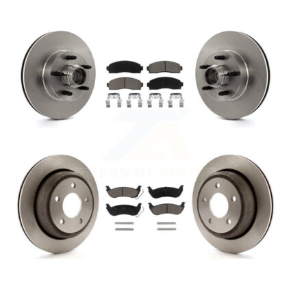 Front Rear Brake Rotor & Ceramic Pad Kit For 2010 Mazda B2300 With 11-1 4″ Diameter K8C-102656