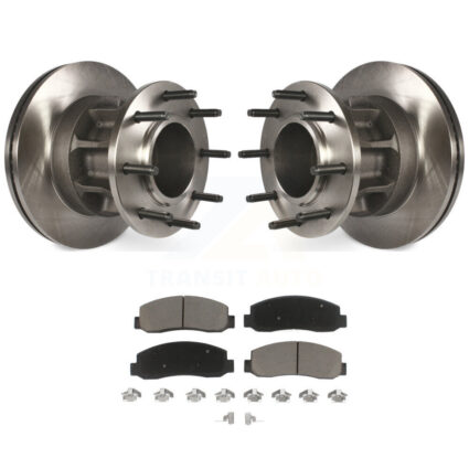 Front Brake Rotor & Ceramic Pad Kit For 08-10 Ford F-350 Super Duty With Dual Rear Wheels K8C-102678