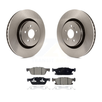 Front Brake Rotors Ceramic Pad Kit For 2019-2023 Lincoln Nautilus With Vented Rear K8C-103087