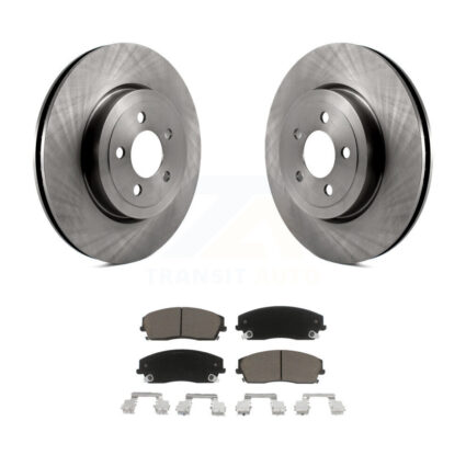Front Brake Rotor Ceramic Pad Kit For 15-18 Dodge Charger With 345mm Diameter K8C-103114