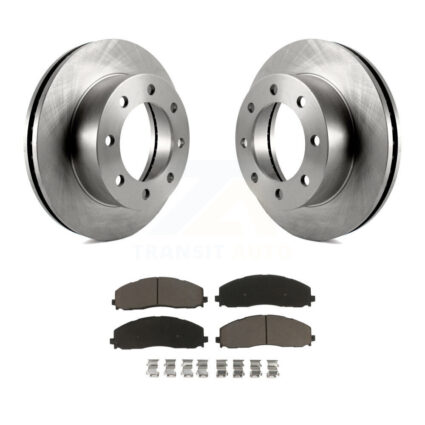 Front Brake Rotor Ceramic Pad Kit For Ford F-250 Super Duty With 8 Lug Wheels To 10 22 12 K8C-103168