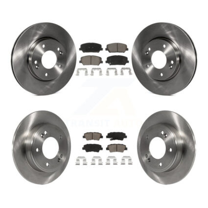 Front Rear Brake Rotor & Ceramic Pad Kit For 2014 Kia Forte LX Without 15″ Factory Wheels K8C-103297