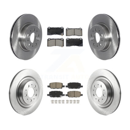 Front Rear Brake Rotor & Ceramic Pad Kit For 2017-2022 Tesla 3 With Gray Painted Calipers K8C-103455