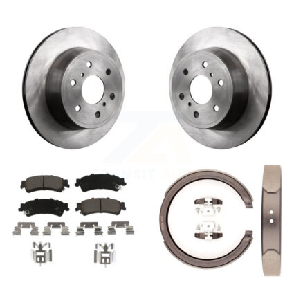 Rear Disc Rotors Ceramic Pads And Parking Brake Shoes Kit For GMC Sierra 1500 Classic K8C-103833