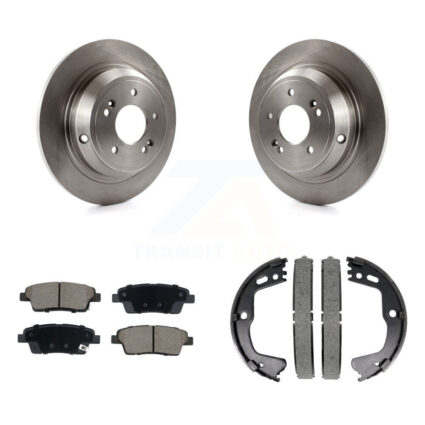 Rear Disc Rotors Ceramic Pads Parking Brake Shoes Kit For 2018-2020 Genesis G80 3.8L 5.0L K8C-103843