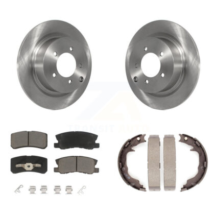 Rear Disc Rotors Ceramic Pads Parking Shoes Kit For Jeep Mitsubishi Patriot Chrysler 200 K8C-103853