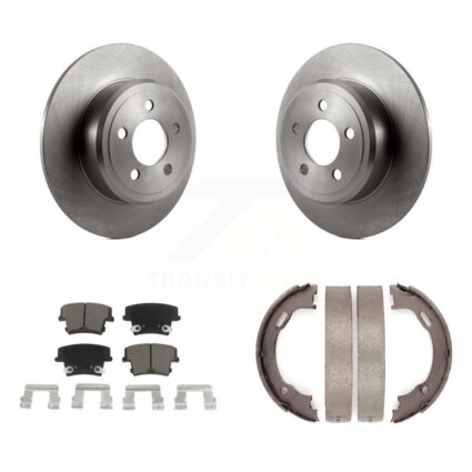 Rear Disc Rotors Ceramic Pads Parking Shoes Kit For Dodge Chrysler 300 Charger Challenger K8C-103858