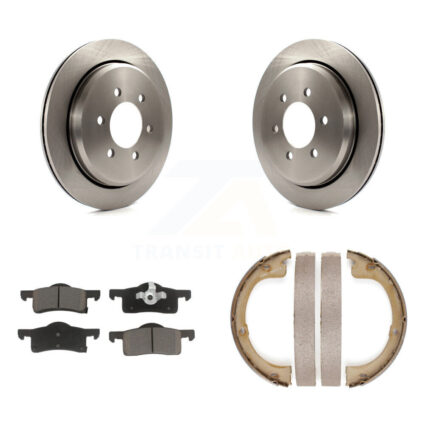 Rear Disc Rotors Ceramic Pads And Parking Shoes Kit For Ford Expedition Lincoln Navigator K8C-103862