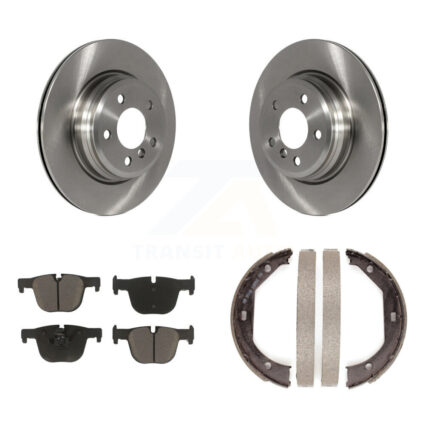 Rear Disc Rotors Ceramic Pads Parking Shoes Kit For BMW 330i xDrive 328i 335i 428i 340i 3 K8C-103867