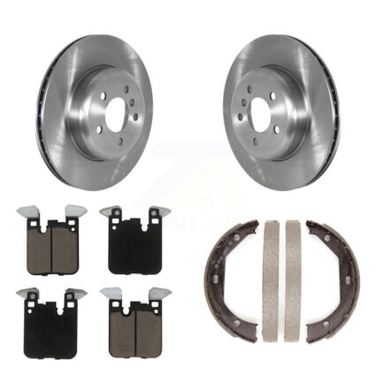 Rear Disc Rotors Ceramic Pads Parking Shoes Kit For BMW 328i xDrive 330i 335i 428i 435i 3 K8C-103869