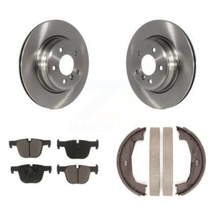 Rear Disc Rotors Ceramic Pads Parking Brake Shoes Kit For BMW 428i xDrive Gran Coupe 328i K8C-103872