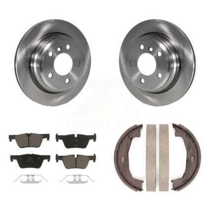 Rear Disc Rotors Ceramic Pads Parking Shoes Kit For BMW 320i xDrive 428i 328i Gran Coupe K8C-103874