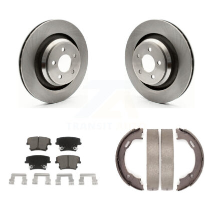 Rear Disc Rotors Ceramic Pads Parking Shoes Kit For Dodge Charger R T Scat Pack with 6.4L K8C-103897