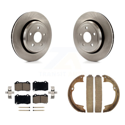 Rear Disc Rotors Ceramic Pads And Parking Shoes Kit For Jeep Grand Cherokee Dodge Durango K8C-103902