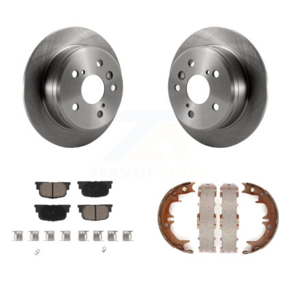 Rear Disc Rotors Ceramic Pads And Parking Brake Shoes Kit For Toyota Camry Lexus ES300 K8C-103907
