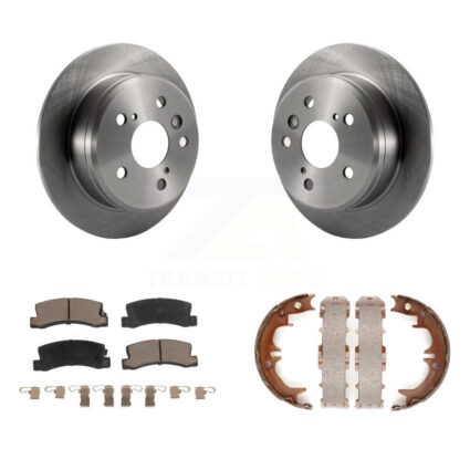 Rear Disc Rotors Ceramic Pads Parking Brake Shoes Kit For Toyota Camry Solara Lexus ES300 K8C-103908
