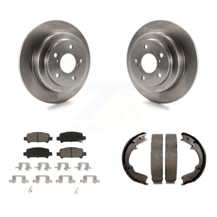 Rear Disc Rotors Ceramic Pads And Parking Brake Shoes Kit For Subaru Forester Impreza K8C-103909