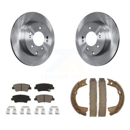 Rear Disc Rotors Ceramic Pads Parking Brake Shoes Kit For Hyundai Sonata Kia Optima Azera K8C-103926