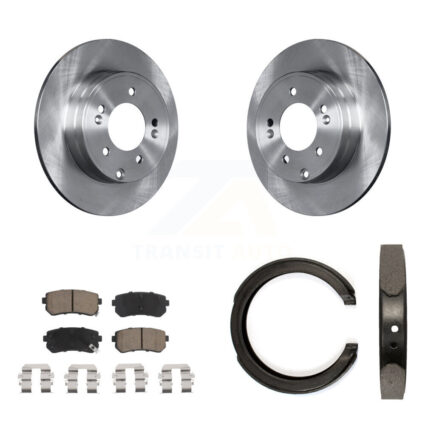 Rear Disc Rotors Ceramic Pads Parking Shoes Kit For Kia Optima With Manual Brake K8C-103930