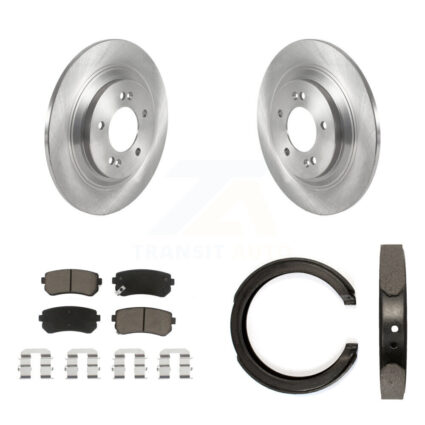 Rear Disc Rotors Ceramic Pads Parking Shoes Kit For Kia Cadenza With Manual Brake K8C-103933