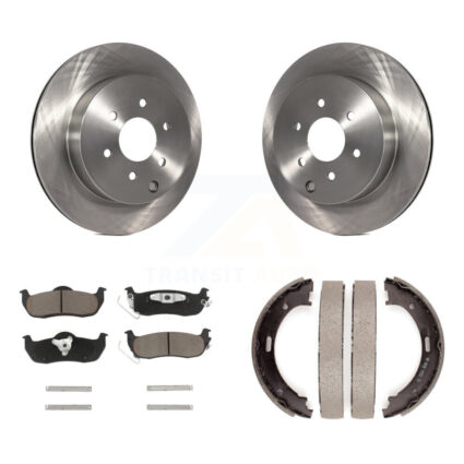 Rear Disc Rotors Ceramic Pads And Parking Shoes Kit For 2004 Nissan Pathfinder From 08 04 K8C-103936