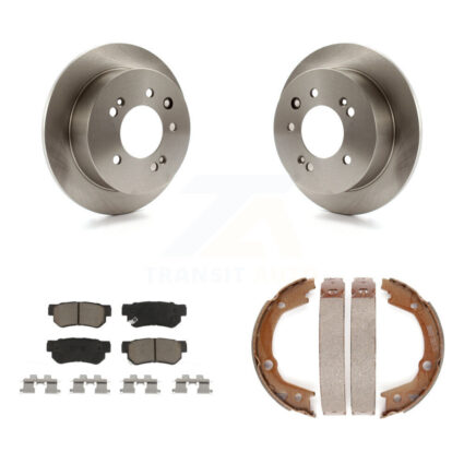Rear Disc Rotors Ceramic Pads And Parking Brake Shoes Kit For Hyundai Elantra K8C-103951