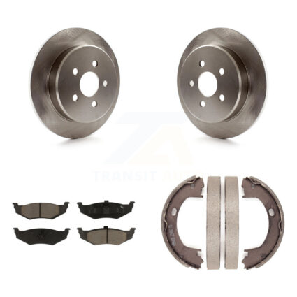 Rear Disc Rotors Ceramic Pads Parking Brake Shoes Kit For Chrysler PT Cruiser Dodge Neon K8C-103973
