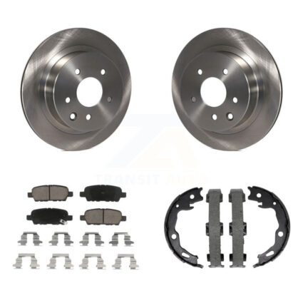 Rear Disc Rotors Ceramic Pads And Parking Brake Shoes Kit For Nissan Rogue Sport Qashqai K8C-103976