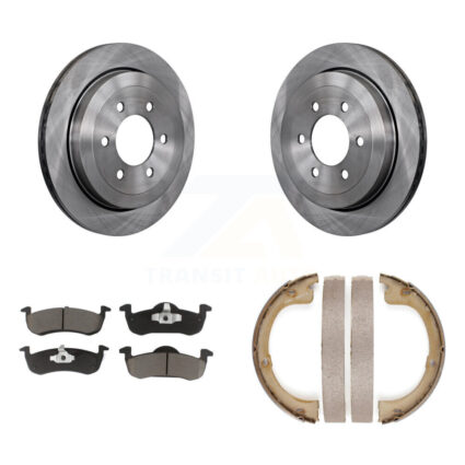 Rear Disc Rotors Ceramic Pads And Parking Shoes Kit For Ford Expedition Lincoln Navigator K8C-103995