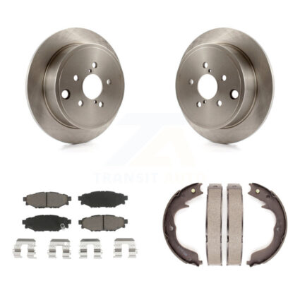 Rear Disc Rotors Ceramic Pads Parking Brake Shoes Kit For Subaru Impreza Forester Outback K8C-104011
