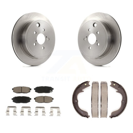 Rear Disc Rotors Ceramic Pads And Parking Brake Shoes Kit For Subaru Outback Legacy K8C-104014