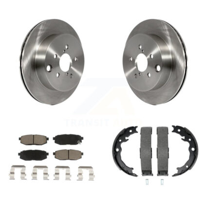 Rear Disc Rotors Ceramic Pads Parking Brake Shoes Kit For 2014-2018 Subaru Forester 2.0L K8C-104015